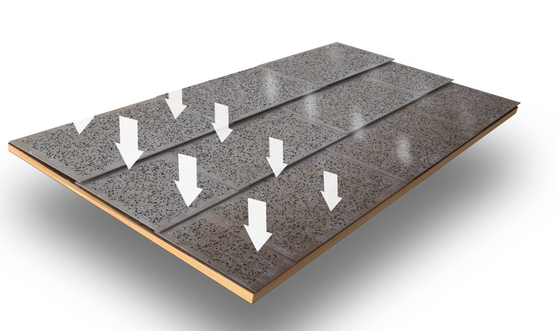 Diagram of water flowing over shingles - Roof Rejuvenate pros