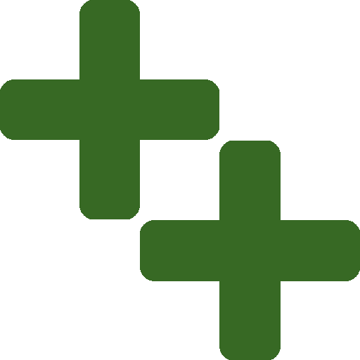 Two green medical crosses- Roof Rejuvenate pros